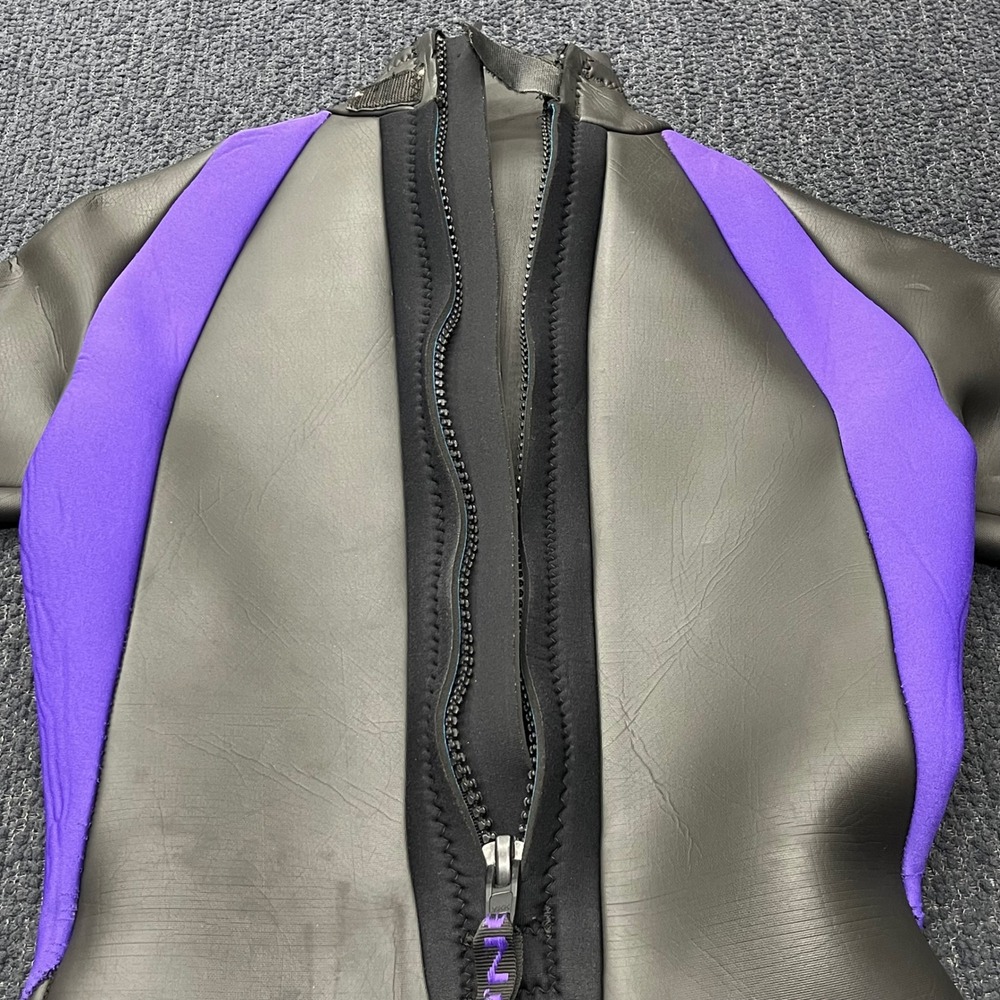 O'Neill Elite 3/2mm Shorty Wetsuit Black Purple Vintage Style 9455 Womens Sz 12 - Picture 7 of 11